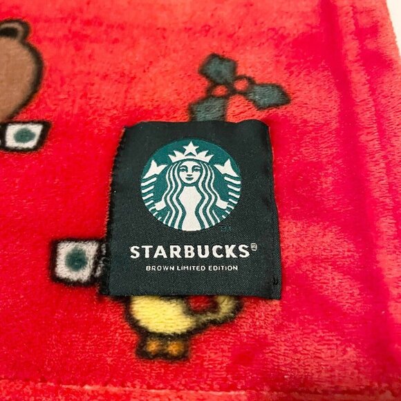 Starbucks Line Friends Brown Limited Edition Holiday Blanket 40 x 26 Inch - Picture 6 of 16